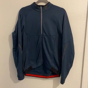 men cycling or winter sweater